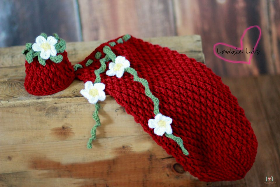 Crochet Pattern for Berrylicious Strawberry Beanie Hat | Crochet Hat Pattern | Hat Crocheting Pattern | DIY Written Crochet Instructions