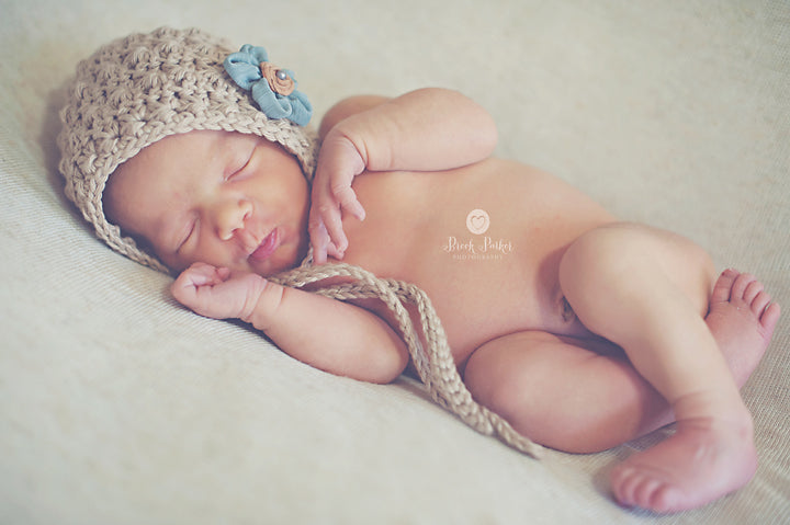 Crochet Pattern for Vintage Star Baby Bonnet | Crochet Baby Bonnet Pattern | Baby Hat Crocheting Pattern | DIY Written Crochet Instructions