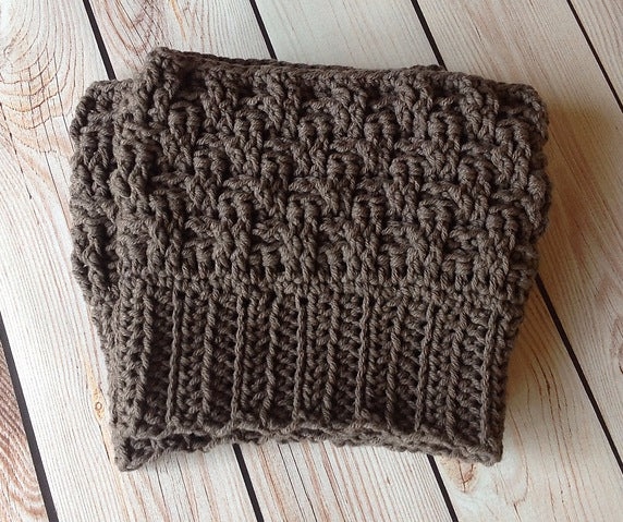 Crochet Pattern for Texture Weave Boot Cuffs | Crochet Boot Cuffs Pattern | Boot Cuff Crocheting Pattern | DIY Written Crochet Instructions