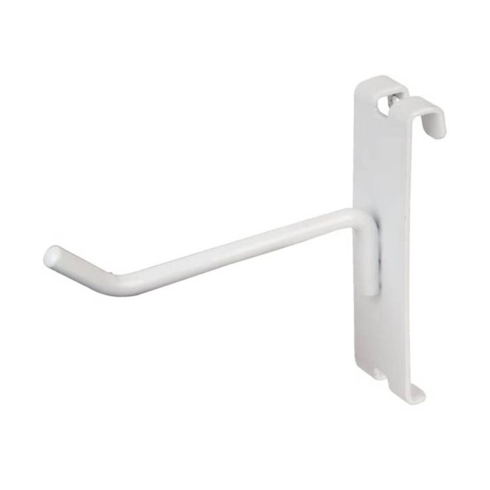 RETAIL DISPLAY: (Qty 24) White 4" Grid Wall Peg Hooks
