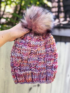 KNIT Pattern for Checkerboard Slouch | Knit Hat Pattern | Hat Knitting Pattern | DIY Written Knit Instructions