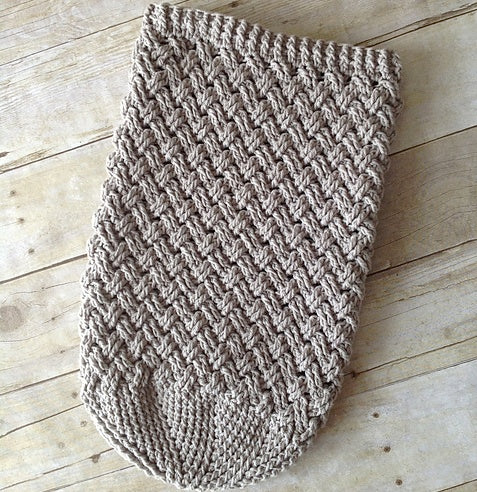 Crochet Pattern for Diagonal Weave Baby Cocoon | Crochet Snuggle Sack Pattern | Baby Cocoon Crocheting Pattern | DIY Written Crochet Instructions