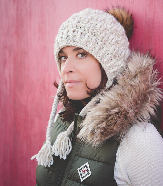 Crochet Pattern for Chunky Texture Weave Earflap Hat | Crochet Hat Pattern | Hat Crocheting Pattern | DIY Written Crochet Instructions