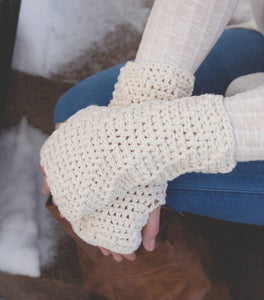 Crochet Pattern for Cascading Ridges Fingerless Gloves | Crochet Mittens Pattern | Fingerless Mitts Crocheting Pattern | DIY Written Crochet Instructions