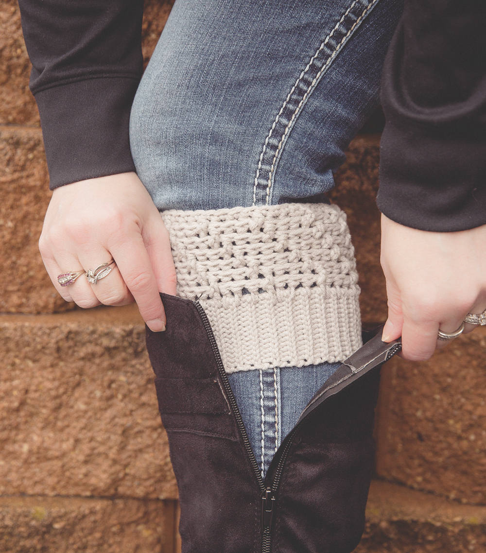 Crochet Pattern for Cascading Ridges Boot Cuffs Crochet Boot