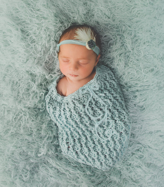 Crochet Pattern for Honeycomb Ridges Baby Cocoon or Swaddle Sack | Crochet Snuggle Sack Pattern | Baby Cocoon Crocheting Pattern | DIY Written Crochet Instructions
