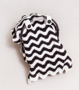 Crochet Pattern for Chunky Chevron Car Seat Canopy Cover | Crochet Car Seat Blanket Pattern | Car Seat Cover Crocheting Pattern | DIY Written Crochet Instructions