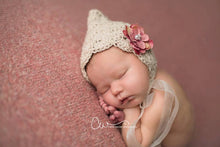 Load image into Gallery viewer, Crochet Pattern for Lacy Pixie Bonnet | Crochet Baby Bonnet Pattern | Baby Hat Crocheting Pattern | DIY Written Crochet Instructions

