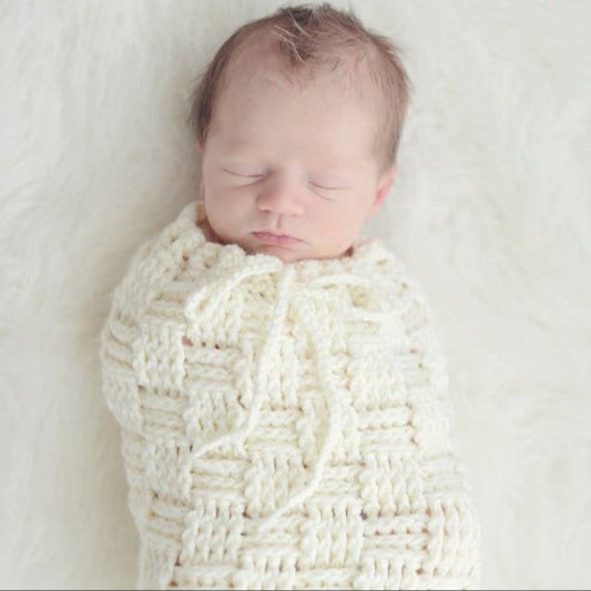 Crochet Pattern for Basket Weave Baby Cocoon, Swaddle Sack, or Bowl | Crochet Snuggle Sack Pattern | Baby Cocoon Crocheting Pattern | DIY Written Crochet Instructions
