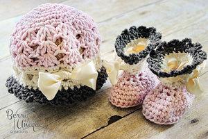 Crochet Pattern for Katrina Baby Booties | Crochet Baby Shoes Pattern | Baby Booties Crocheting Pattern | DIY Written Crochet Instructions