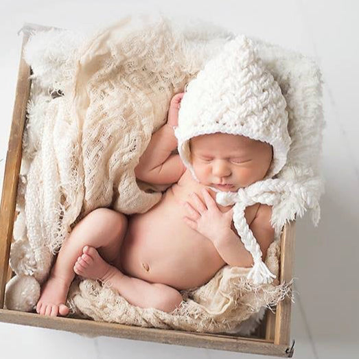 Crochet Pattern for Diagonal Weave Pixie Bonnet | Crochet Baby Bonnet Pattern | Baby Hat Crocheting Pattern | DIY Written Crochet Instructions