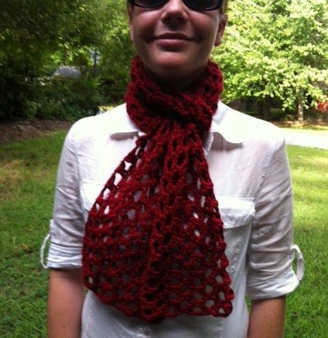 Crochet Pattern for Fishing Net Scarf | Crochet Scarf Pattern | Scarf Crocheting Pattern | DIY Written Crochet Instructions