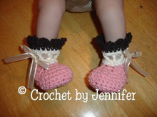 Load image into Gallery viewer, Crochet Pattern for Katrina Baby Booties | Crochet Baby Shoes Pattern | Baby Booties Crocheting Pattern | DIY Written Crochet Instructions
