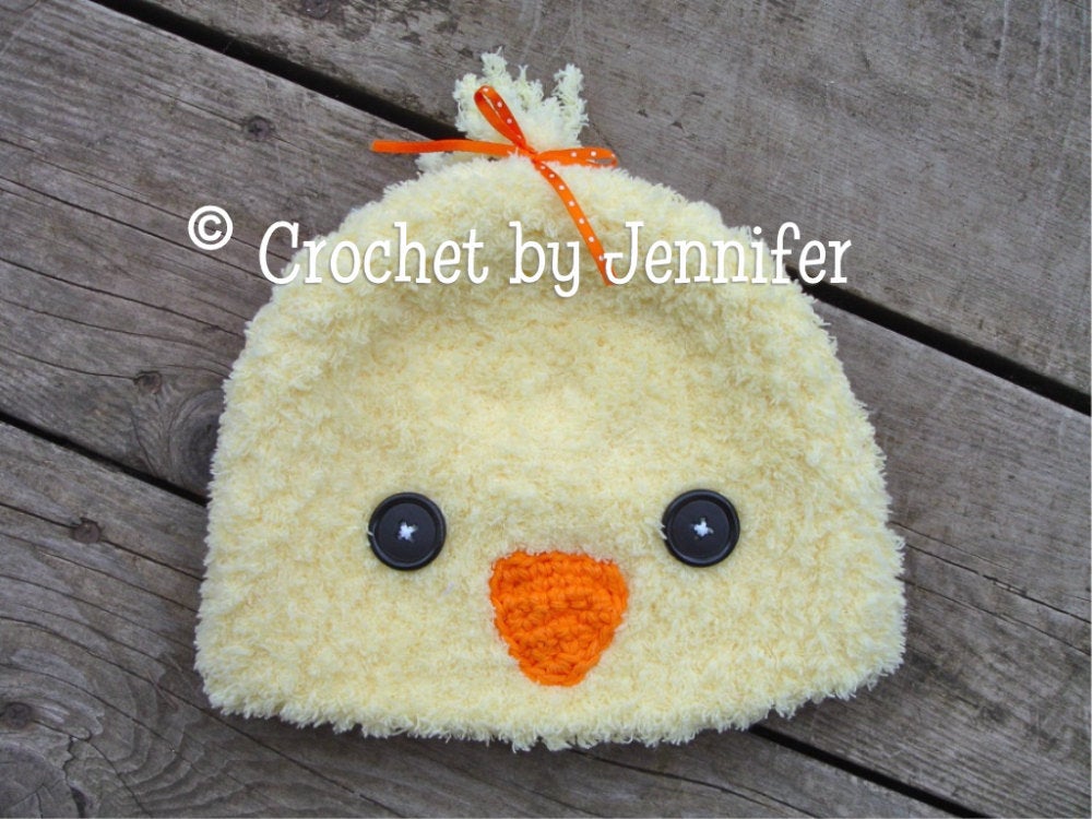 Crochet Pattern for Pipsqueaks Bunny and Chick Hats | Crochet Hat Pattern | Hat Crocheting Pattern | DIY Written Crochet Instructions