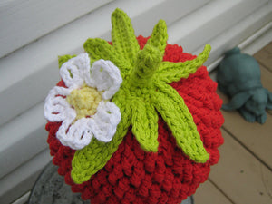 Crochet Pattern for Berrylicious Strawberry Beanie Hat | Crochet Hat Pattern | Hat Crocheting Pattern | DIY Written Crochet Instructions