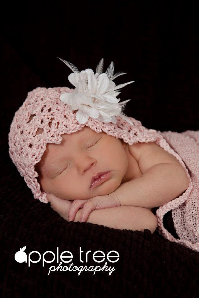 Crochet Pattern for Chantilly Baby Bonnet | Crochet Baby Bonnet Pattern | Baby Hat Crocheting Pattern | DIY Written Crochet Instructions