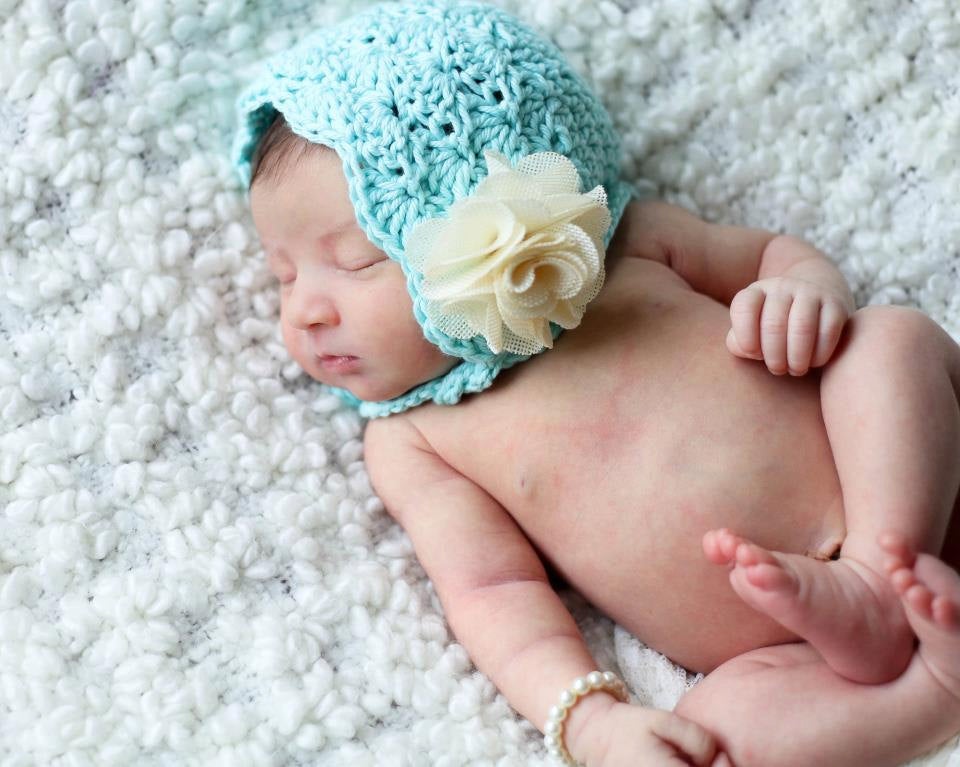 Crochet Pattern for Lacy Shells Baby Bonnet | Crochet Baby Bonnet Pattern | Baby Hat Crocheting Pattern | DIY Written Crochet Instructions