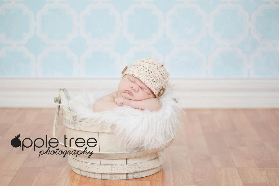 Crochet Pattern for Teagan Newsboy Beanie | Crochet Hat Pattern | Hat Crocheting Pattern | DIY Written Crochet Instructions