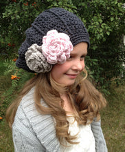 Load image into Gallery viewer, Crochet Pattern for Samantha Slouch Hat | Crochet Hat Pattern | Hat Crocheting Pattern | DIY Written Crochet Instructions
