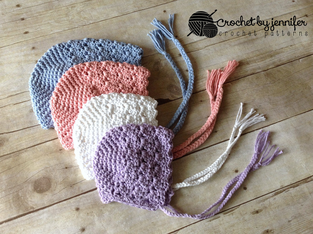 Crochet Pattern for Primrose Baby Bonnet | Crochet Baby Bonnet Pattern | Baby Hat Crocheting Pattern | DIY Written Crochet Instructions