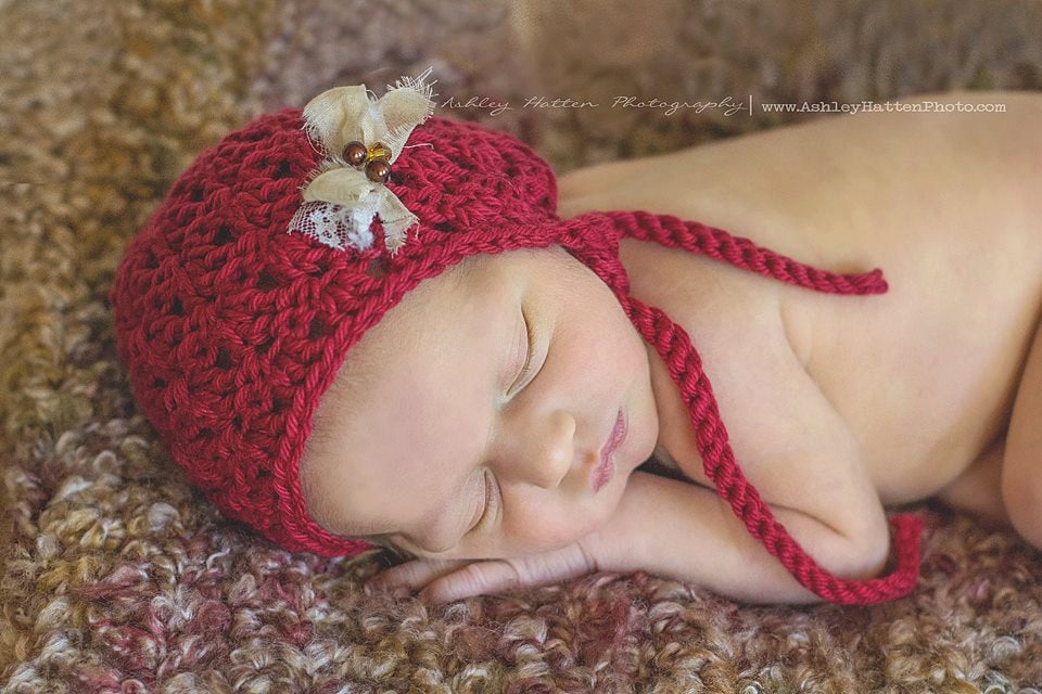 Crochet Pattern for Primrose Baby Bonnet | Crochet Baby Bonnet Pattern | Baby Hat Crocheting Pattern | DIY Written Crochet Instructions