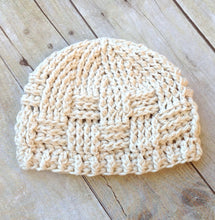 Load image into Gallery viewer, Crochet Pattern for Basket Weave Beanie | Crochet Hat Pattern | Hat Crocheting Pattern | DIY Written Crochet Instructions
