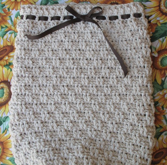 Crochet Pattern for Texture Weave Baby Cocoon and Bowl | Crochet Snuggle Sack Pattern | Baby Cocoon Crocheting Pattern | DIY Written Crochet Instructions