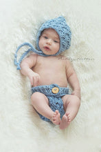 Load image into Gallery viewer, Crochet Pattern for Diagonal Weave Pixie Bonnet | Crochet Baby Bonnet Pattern | Baby Hat Crocheting Pattern | DIY Written Crochet Instructions
