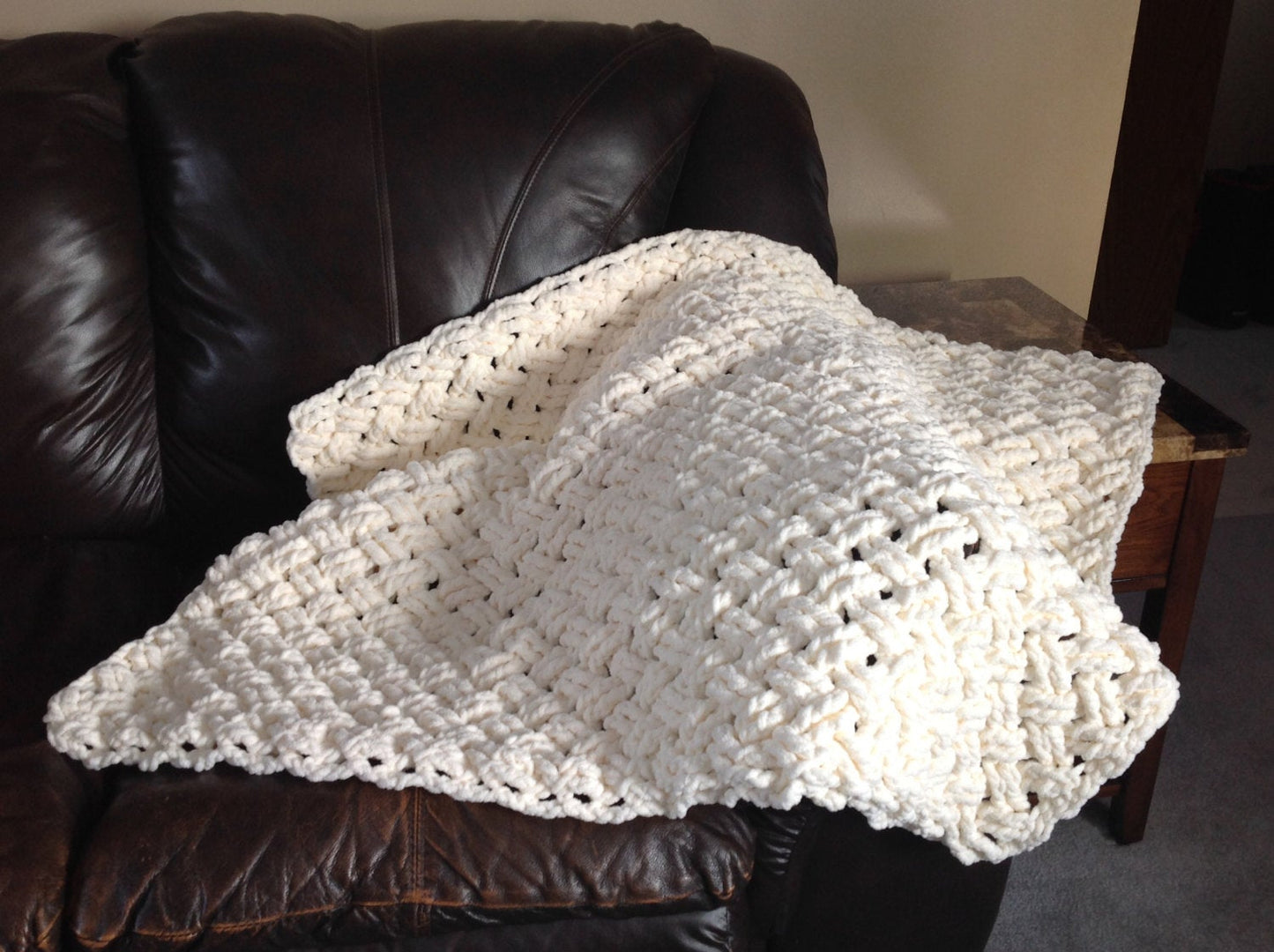 Crochet Pattern for Diagonal Weave Blanket | Crochet Blanket Pattern | Blanket Crocheting Pattern | DIY Written Crochet Instructions