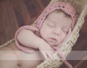 Crochet Pattern for Julianna Baby Bonnet | Crochet Baby Bonnet Pattern | Baby Hat Crocheting Pattern | DIY Written Crochet Instructions
