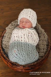 Crochet Pattern for Double Helix Baby Cocoon or Swaddle Sack | Crochet Snuggle Sack Pattern | Baby Cocoon Crocheting Pattern | DIY Written Crochet Instructions
