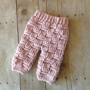 Crochet Pattern for Basket Weave Baby Pants or Shorties | Crochet Baby Pants Pattern | Baby Pants Crocheting Pattern | DIY Written Crochet Instructions