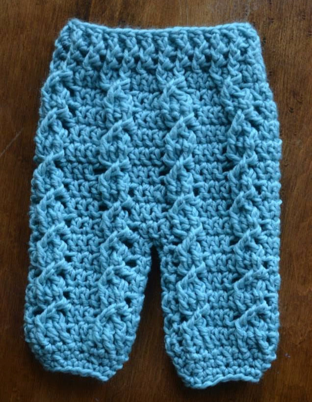 Crochet Pattern for Cable Cross Baby Pants or Shorties | Crochet Baby Pants Pattern | Baby Pants Crocheting Pattern | DIY Written Crochet Instructions