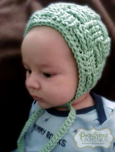 Crochet Pattern for Basket Weave Baby Bonnet | Crochet Baby Bonnet Pattern | Baby Hat Crocheting Pattern | DIY Written Crochet Instructions