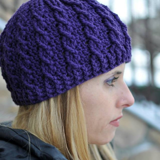 Crochet Pattern for Cable Cross Beanie | Crochet Hat Pattern | Hat Crocheting Pattern | DIY Written Crochet Instructions