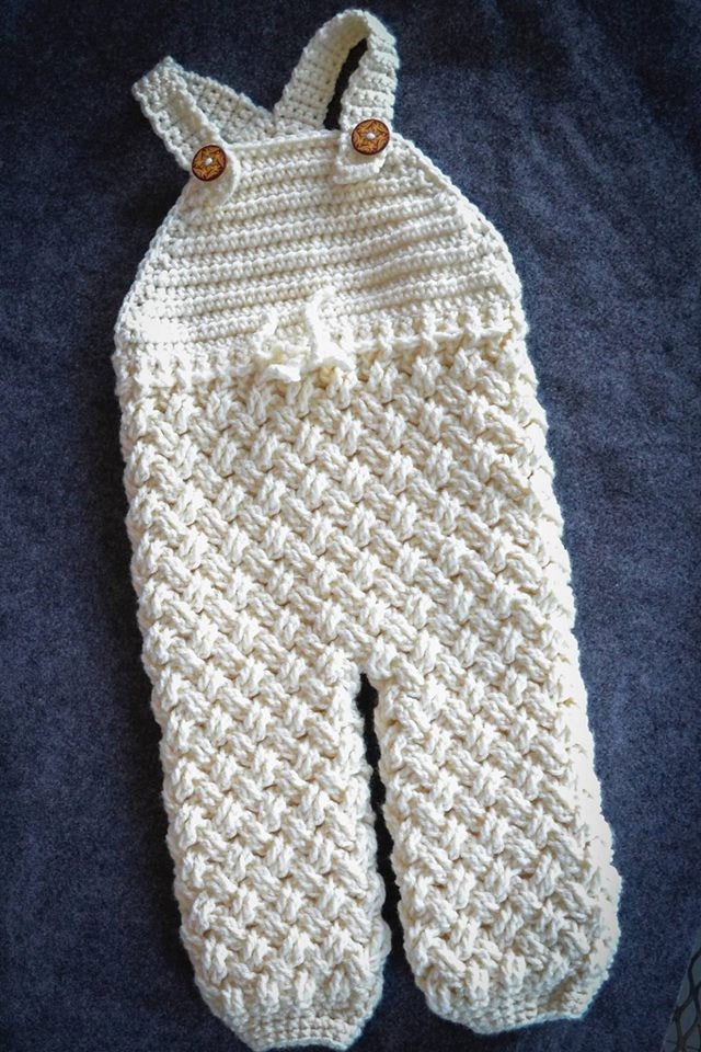 Crochet Pattern for Diagonal Weave Baby Pants, Shorts, or Overalls | Crochet Baby Overalls Pattern | Baby Pants Crocheting Pattern | DIY Written Crochet Instructions