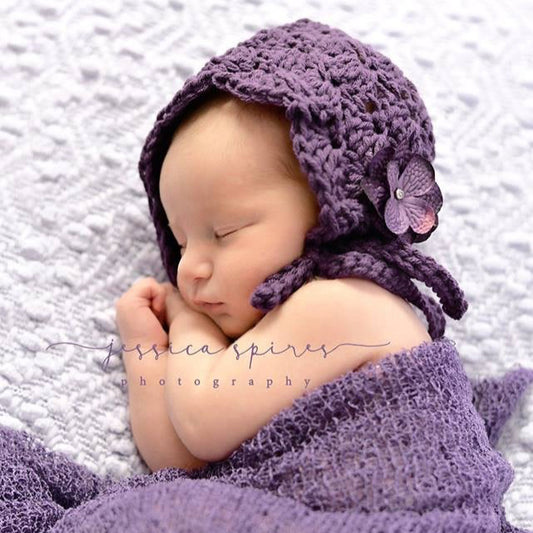 Crochet Pattern for Lacy Shells Baby Bonnet | Crochet Baby Bonnet Pattern | Baby Hat Crocheting Pattern | DIY Written Crochet Instructions