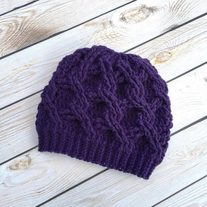 Crochet Pattern for Chain Link Slouch Hat | Crochet Hat Pattern | Hat Crocheting Pattern | DIY Written Crochet Instructions