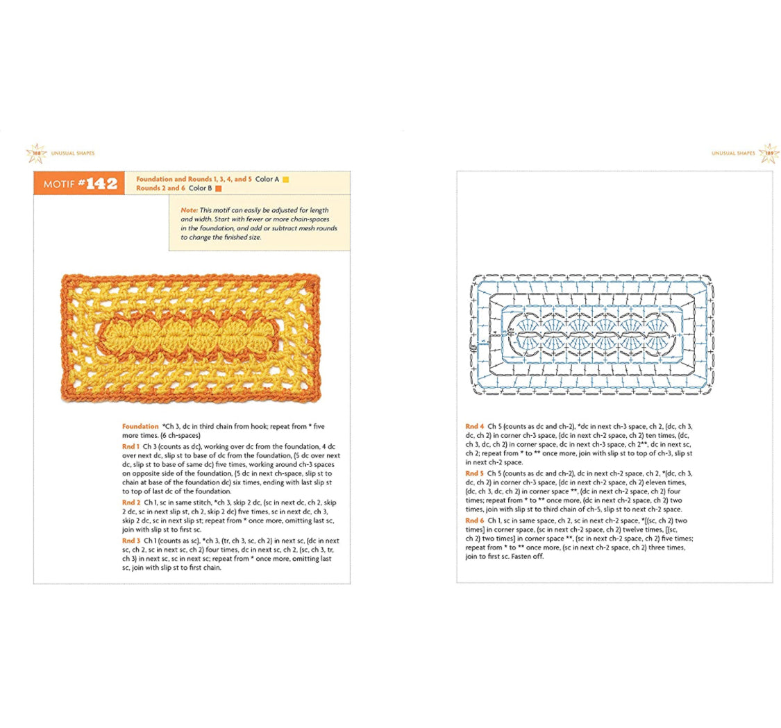 CROCHET BOOK:  Beyond the Square Crochet Motifs: 144 circles, hexagons, triangles, squares, and other unexpected shapes by Edie Eckman (spiral edition)