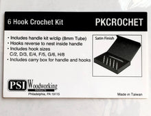 Load image into Gallery viewer, 6 Hook Crochet Kit by PKCROCHET | Interchangeable Crochet Hook Set
