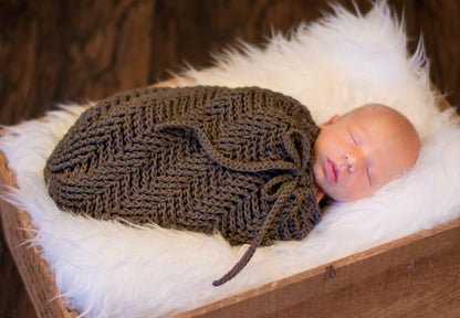 Crochet Pattern for Spiral Herringbone Baby Cocoon or Swaddle Sack | Crochet Snuggle Sack Pattern | Baby Cocoon Crocheting Pattern | DIY Written Crochet Instructions