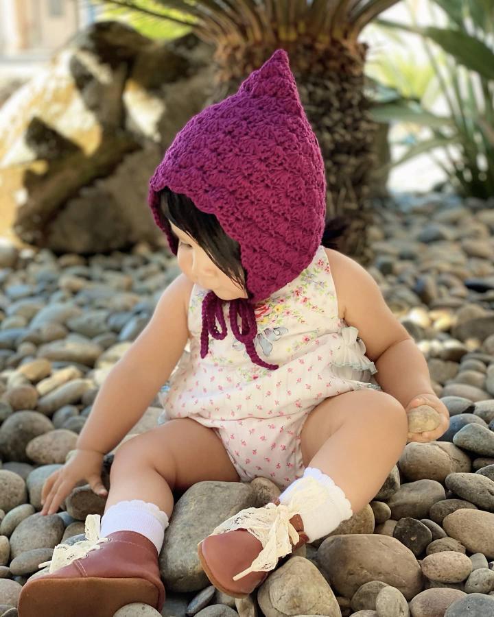 Crochet Pattern for Lacy Pixie Bonnet | Crochet Baby Bonnet Pattern | Baby Hat Crocheting Pattern | DIY Written Crochet Instructions