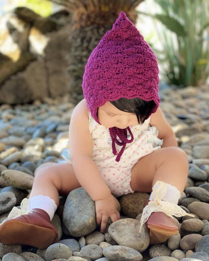 Crochet Pattern for Lacy Pixie Bonnet | Crochet Baby Bonnet Pattern | Baby Hat Crocheting Pattern | DIY Written Crochet Instructions