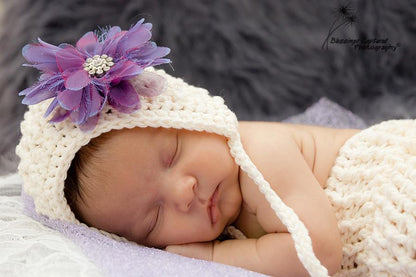 Crochet Pattern for Ripple Baby Bonnet | Crochet Baby Bonnet Pattern | Baby Hat Crocheting Pattern | DIY Written Crochet Instructions
