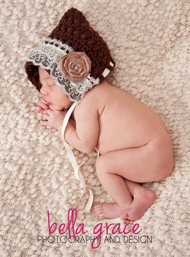 Crochet Pattern for Star Stitch Pixie Bonnet | Crochet Baby Bonnet Pattern | Baby Hat Crocheting Pattern | DIY Written Crochet Instructions