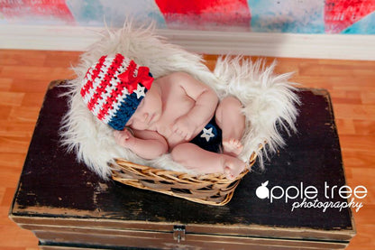 Crochet Pattern for Patriotic Stars & Stripes Olympic Beanie | Crochet Hat Pattern | Hat Crocheting Pattern | DIY Written Crochet Instructions