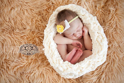 Crochet Pattern for Chunky Diagonal Weave Baby Cocoon, Bowl, or Basket | Crochet Snuggle Sack Pattern | Baby Cocoon Crocheting Pattern | DIY Written Crochet Instructions
