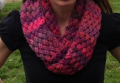Crochet Pattern for Diagonal Weave Infinity Scarf or Cowl | Crochet Scarf Pattern | Scarf Crocheting Pattern | DIY Written Crochet Instructions
