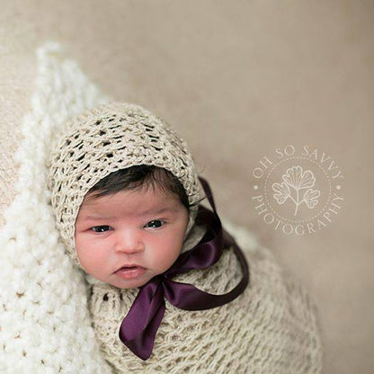 Crochet Pattern for Kylie Baby Bonnet | Crochet Baby Bonnet Pattern | Baby Hat Crocheting Pattern | DIY Written Crochet Instructions