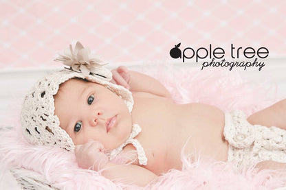 Crochet Pattern for Chantilly Baby Bonnet | Crochet Baby Bonnet Pattern | Baby Hat Crocheting Pattern | DIY Written Crochet Instructions